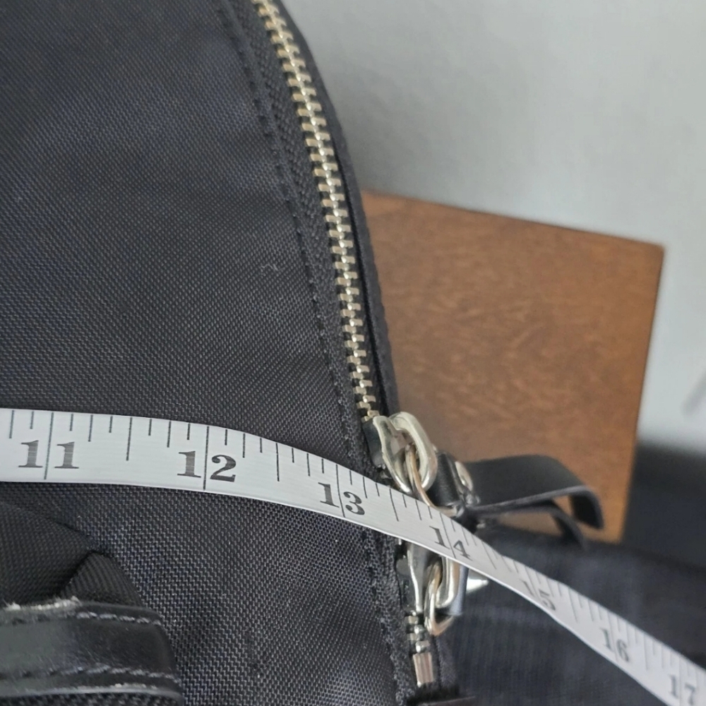 Marc Jacobs Black Canvas Logo Backpack with Silver Hardware - Picture 9 of 14